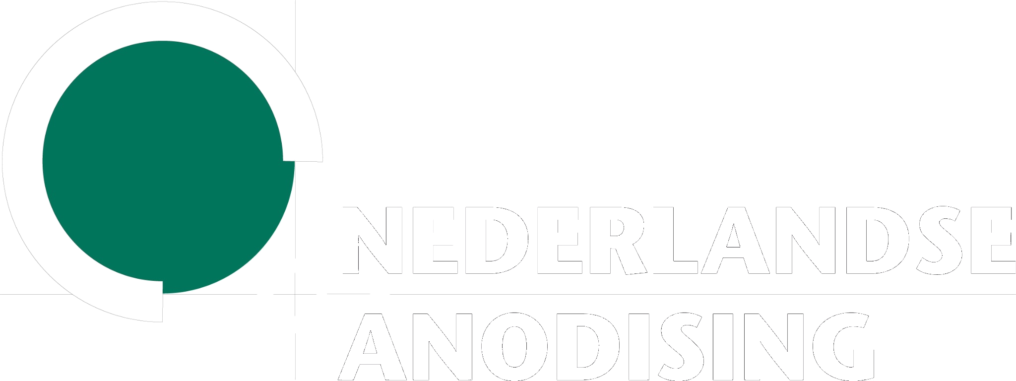 nederlandse anodising logo white text transparent