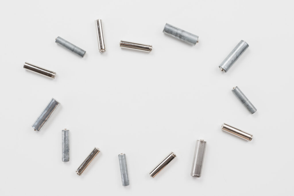 various used batteries recycling